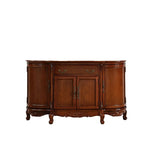 Vintage Brown Wooden Sideboard with Cabinets & Drawers