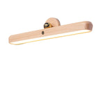 Adjustable Wooden Rectangle LED Vanity Light for Bathroom