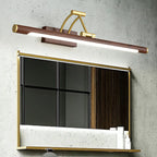 Modern Wood LED Tubular Vanity Light with Swing Arm