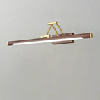 Modern Wood LED Tubular Vanity Light with Swing Arm
