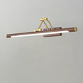 Modern Wood LED Tubular Vanity Light with Swing Arm