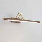Modern Wood LED Tubular Vanity Light with Swing Arm