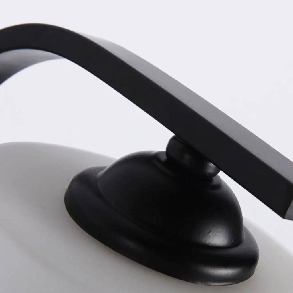 Arched Vintage White Glass Cylindrical Wall Lamp