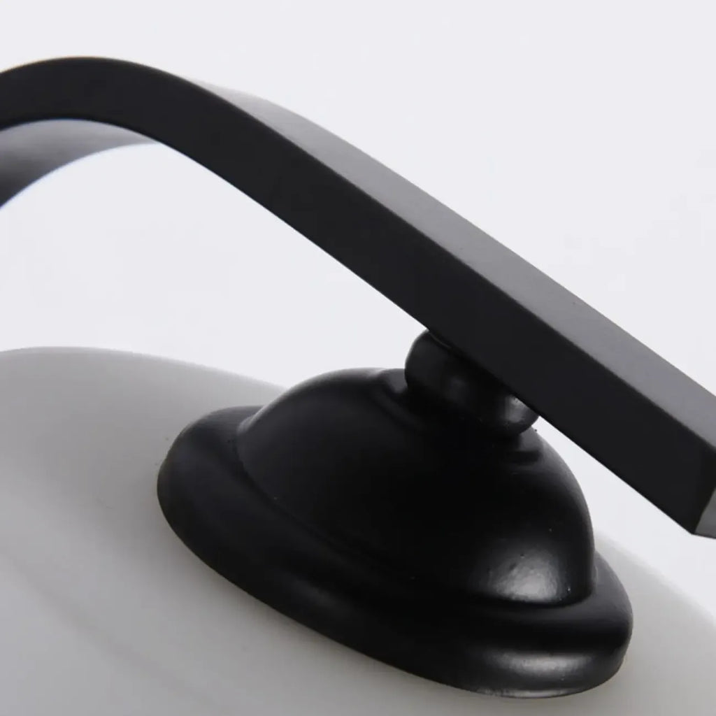 Arched Vintage White Glass Cylindrical Wall Lamp