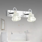 Luxury 3 Heads Silver Vanity Light with Clear Glass for Bathroom