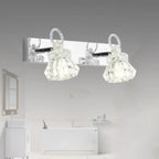 Luxury 3 Heads Silver Vanity Light with Clear Glass for Bathroom