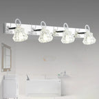 Luxury 3 Heads Silver Vanity Light with Clear Glass for Bathroom