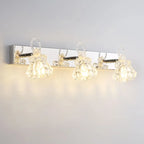 Luxury 3 Heads Silver Vanity Light with Clear Glass for Bathroom