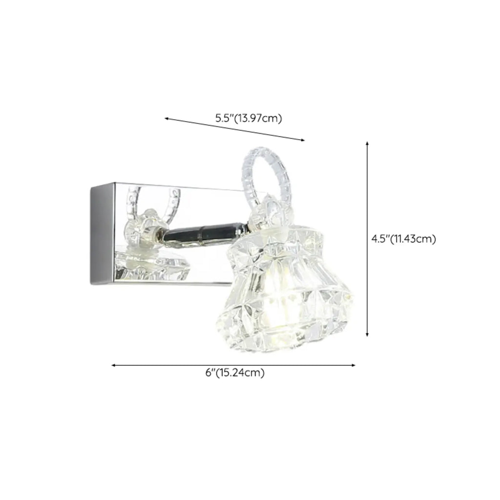 Luxury 3 Heads Silver Vanity Light with Clear Glass for Bathroom