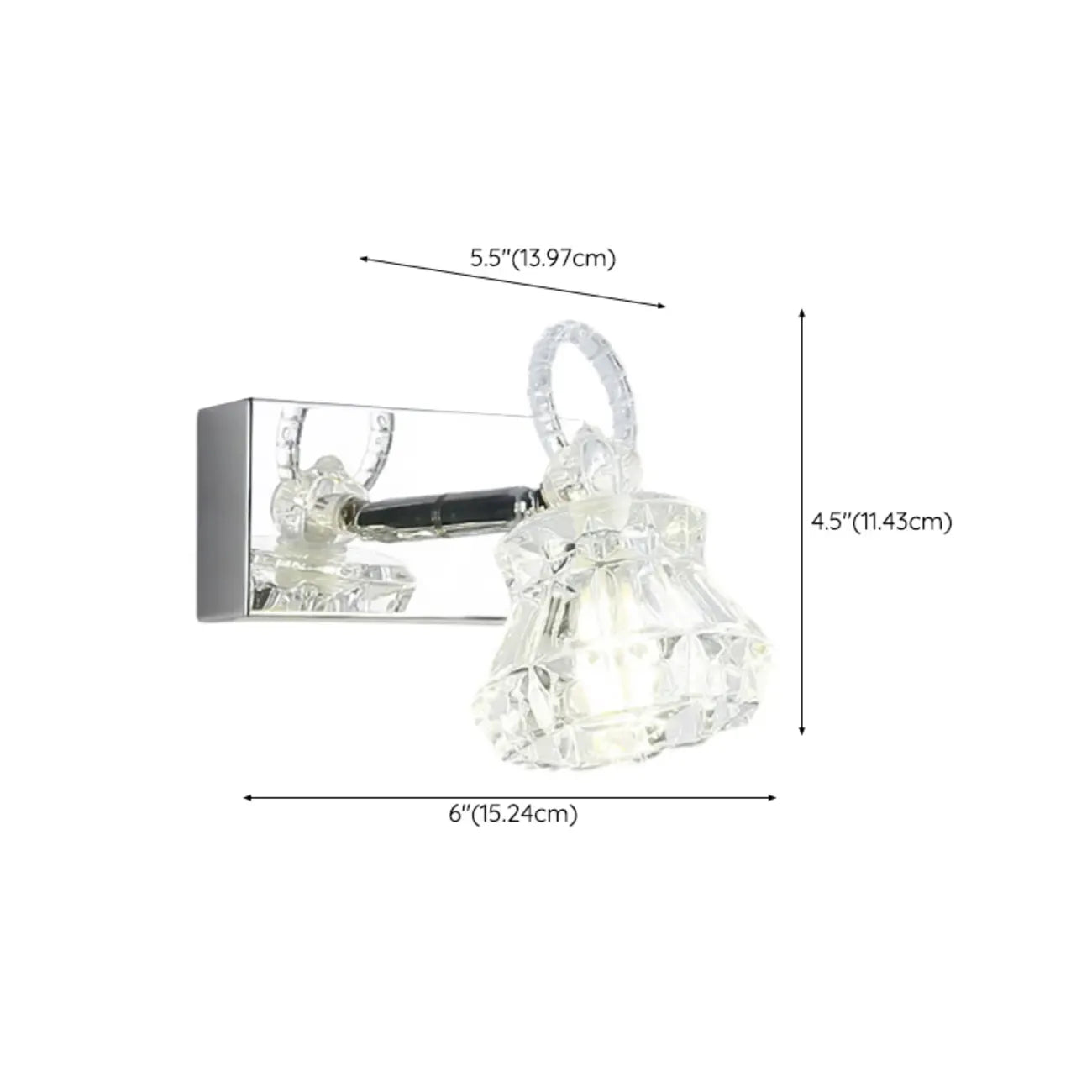 Luxury 3 Heads Silver Vanity Light with Clear Glass for Bathroom