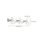 Luxury 3 Heads Silver Vanity Light with Clear Glass for Bathroom