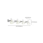 Luxury 3 Heads Silver Vanity Light with Clear Glass for Bathroom