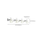 Luxury 3 Heads Silver Vanity Light with Clear Glass for Bathroom