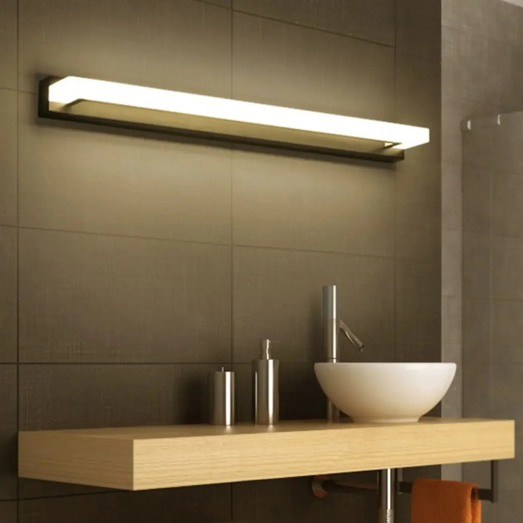 Modern Black Dimmable Acrylic LED Vanity Light for Bathroom
