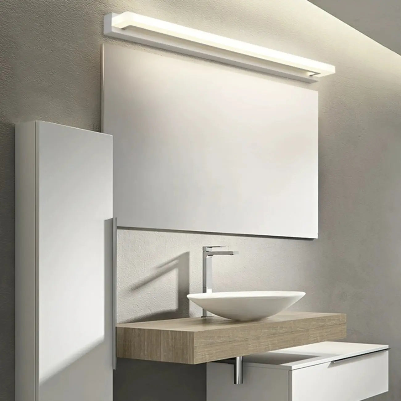 Modern Black Dimmable Acrylic LED Vanity Light for Bathroom