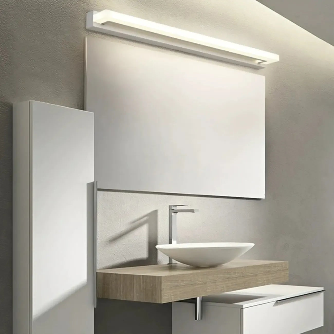 Modern Black Dimmable Acrylic LED Vanity Light for Bathroom