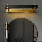 Black Metal Square Vanity Light  with Gold Bracket for Home Decor