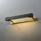 Black Metal Square Vanity Light  with Gold Bracket for Home Decor