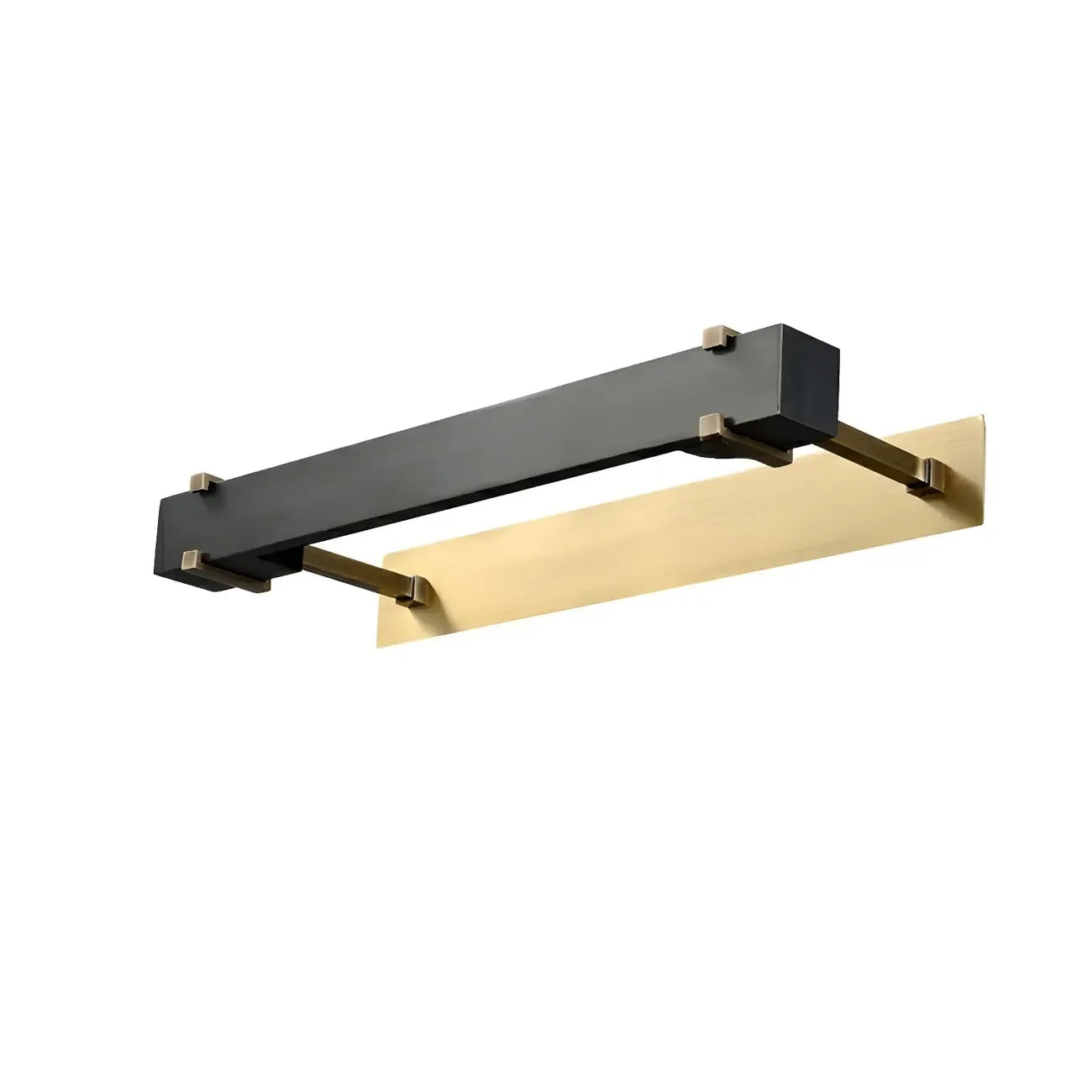 Black Metal Square Vanity Light  with Gold Bracket for Home Decor