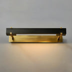 Black Metal Square Vanity Light  with Gold Bracket for Home Decor