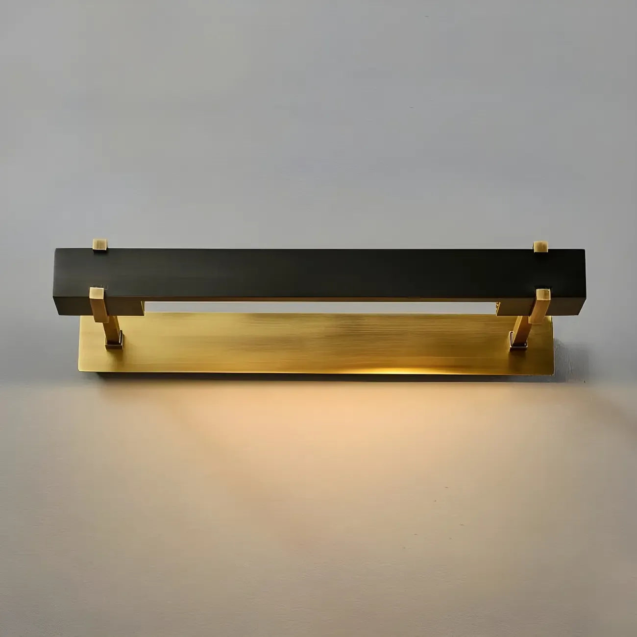 Black Metal Square Vanity Light  with Gold Bracket for Home Decor