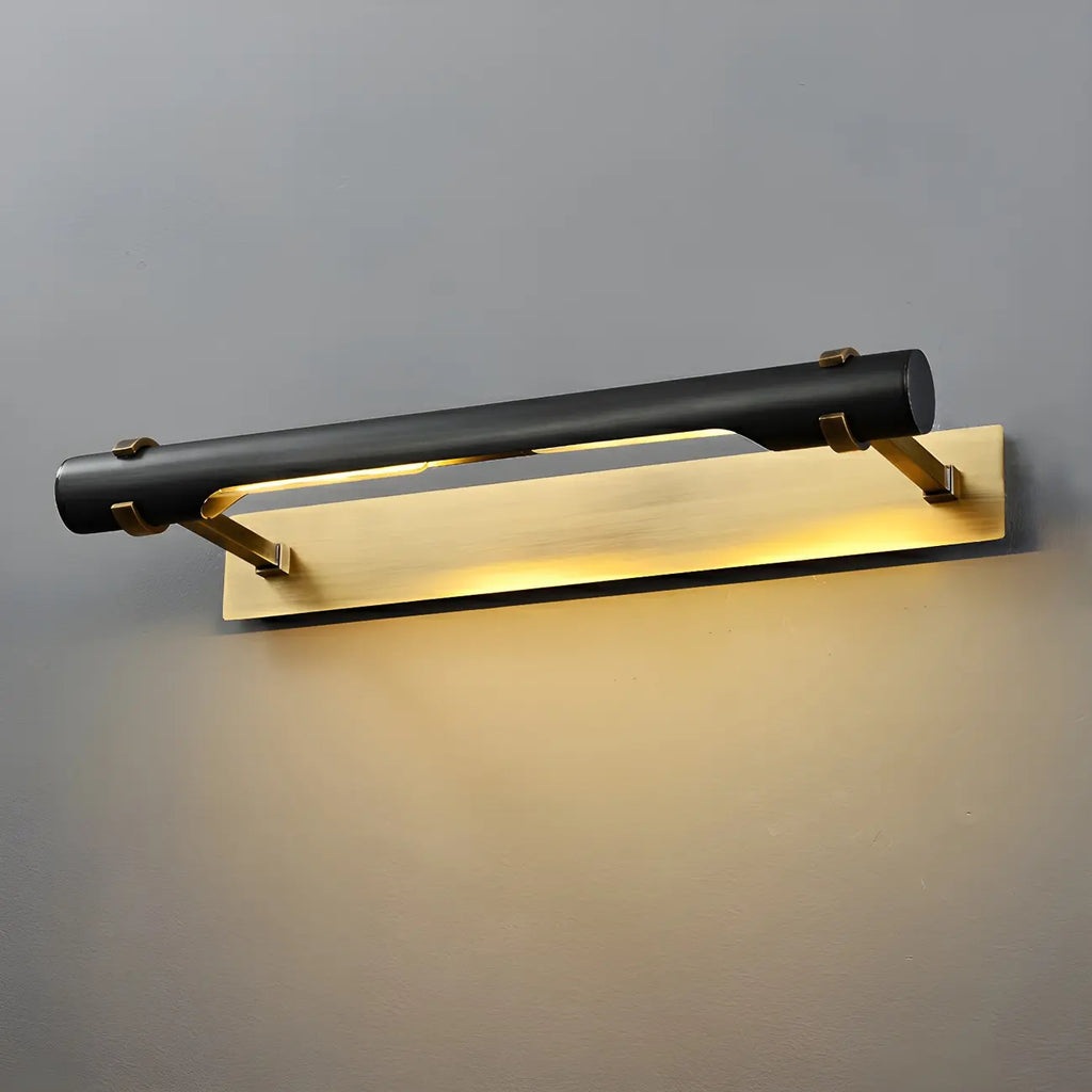 Black Metal Square Vanity Light  with Gold Bracket for Home Decor
