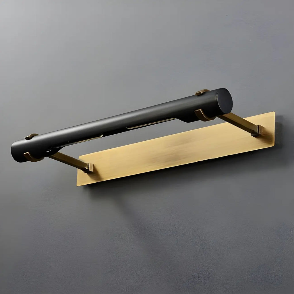 Black Metal Square Vanity Light  with Gold Bracket for Home Decor