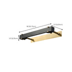Black Metal Square Vanity Light  with Gold Bracket for Home Decor