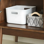 Scandinavian Brown Solid Wood Buffet Table with Drawers