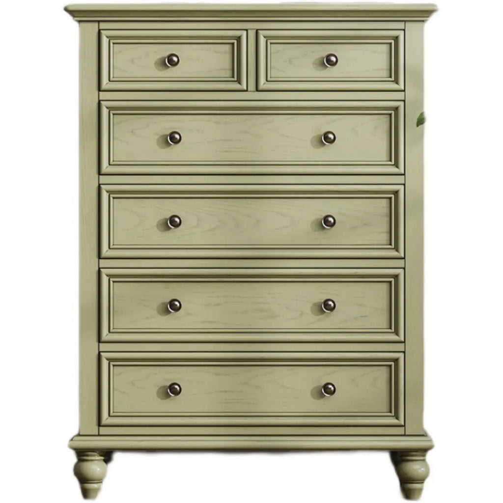 French Country Green Wooden Sideboard with Drawers
