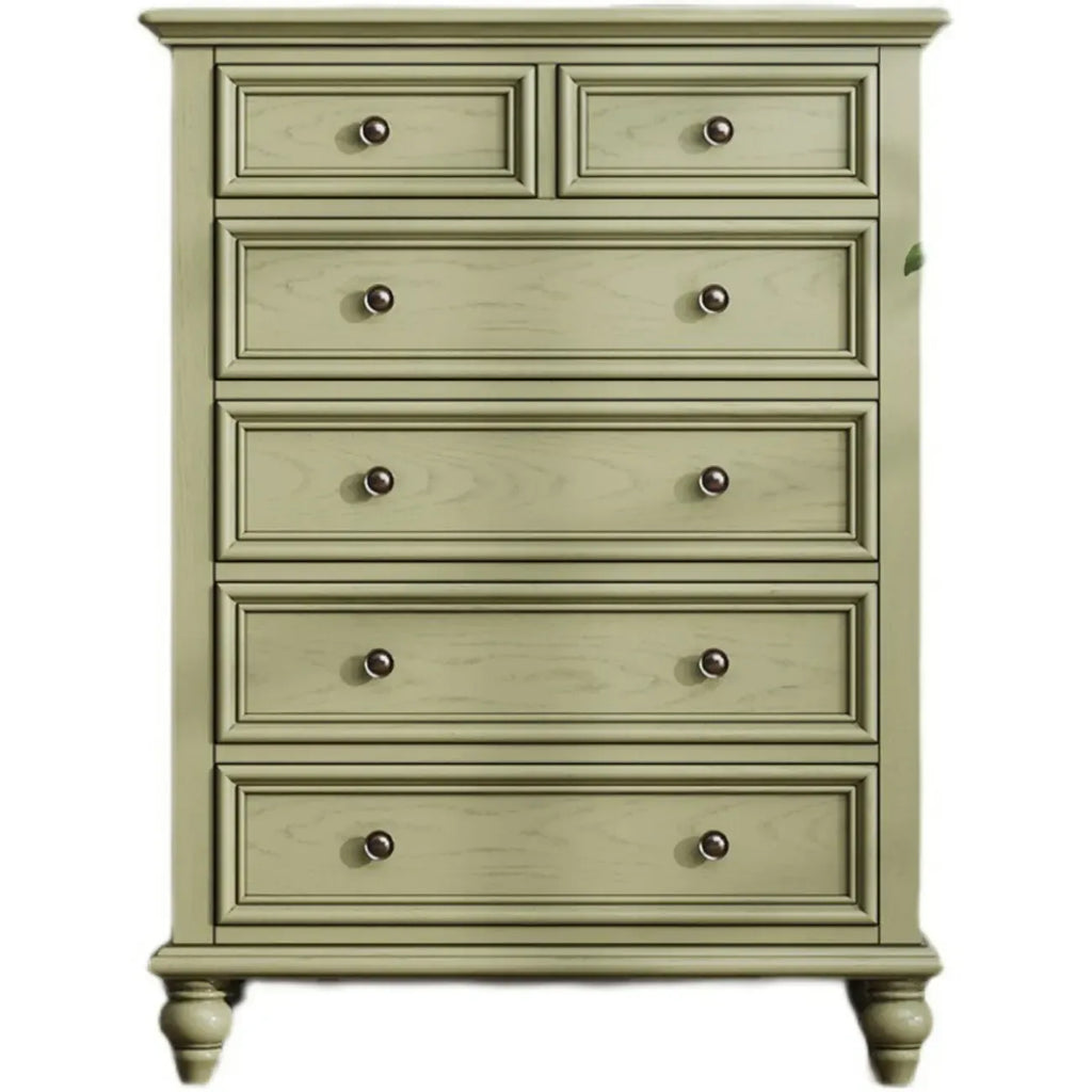 French Country Green Wooden Sideboard with Drawers
