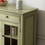 French Country Green Wooden Sideboard with Drawers