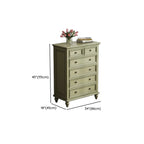French Country Green Wooden Sideboard with Drawers