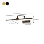 Zen Metal Black Linear LED Vanity Light for Bathroom Mirror