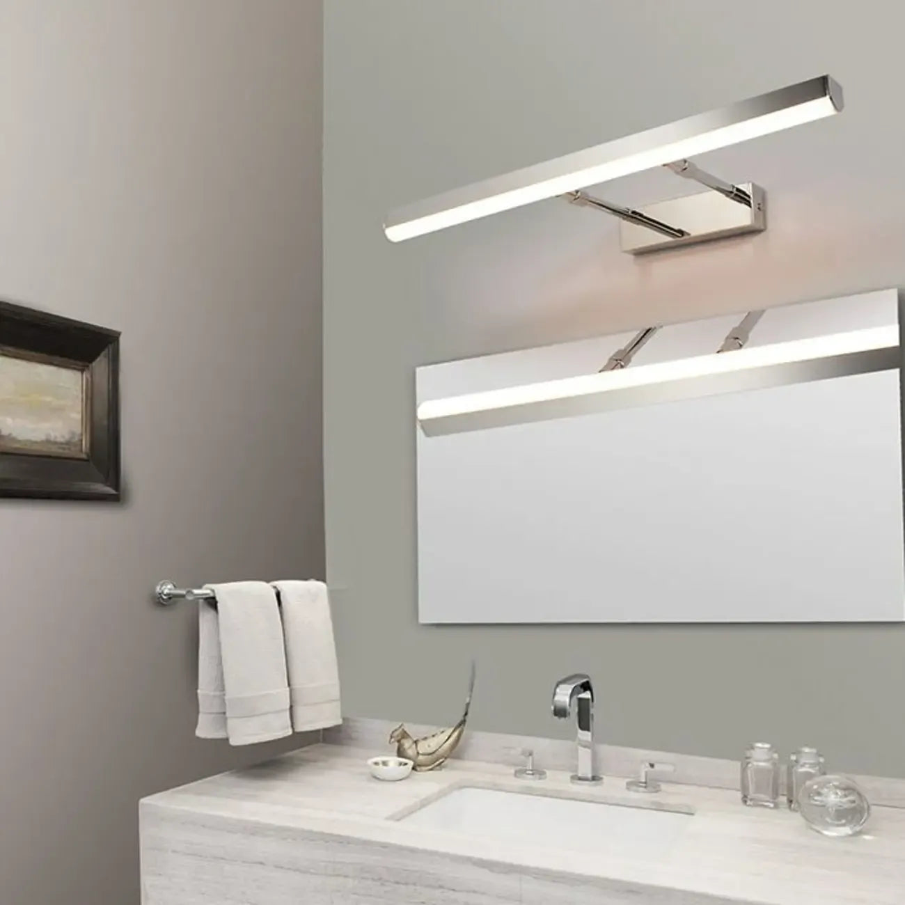 Modern Black LED Bathroom Vanity Light  with Integrated LED