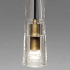 Minimalist Drop Brass Crystal Wall Light in Glass Shade