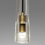 Minimalist Drop Brass Crystal Wall Light in Glass Shade