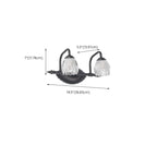 3-Light Vintage Bathroom Vanity Light with Glass Arc Shade