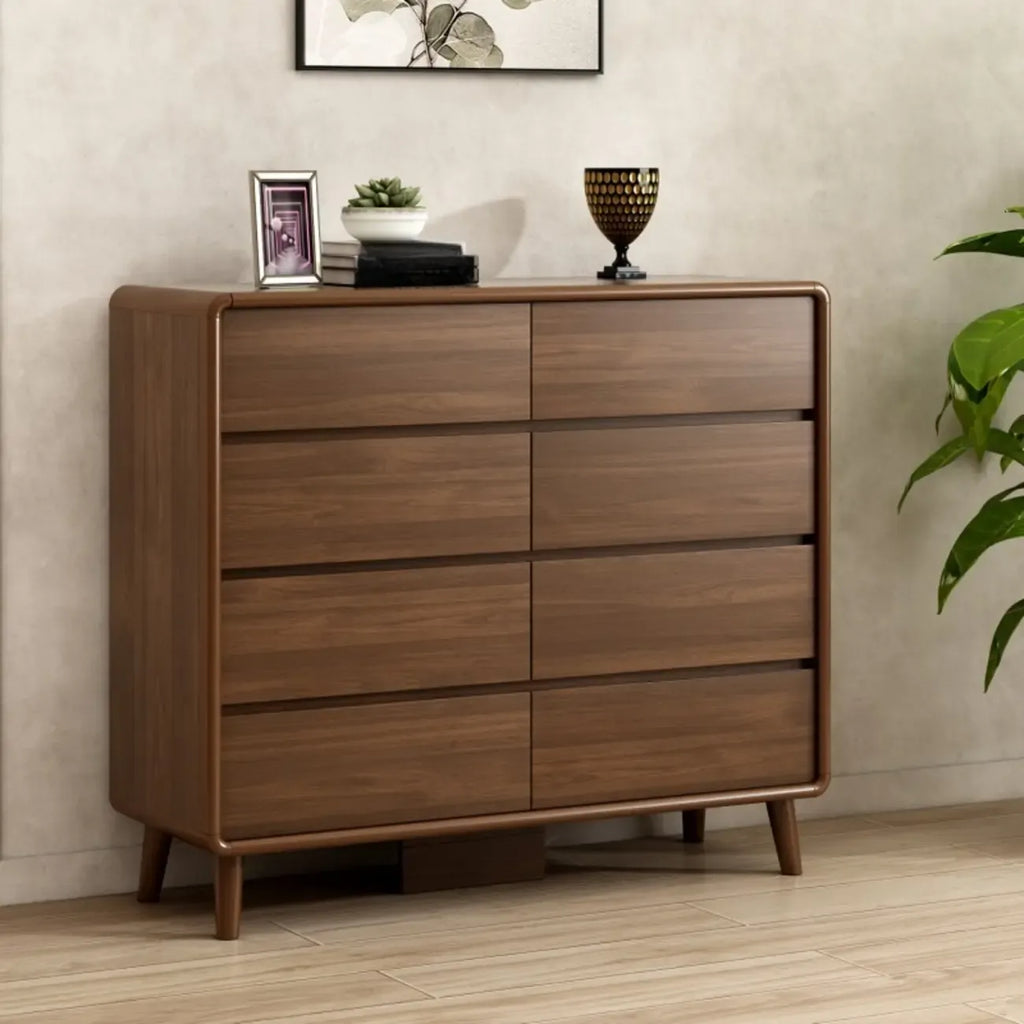 Modish Accent Cabinet for Living Room with Multiple Drawers