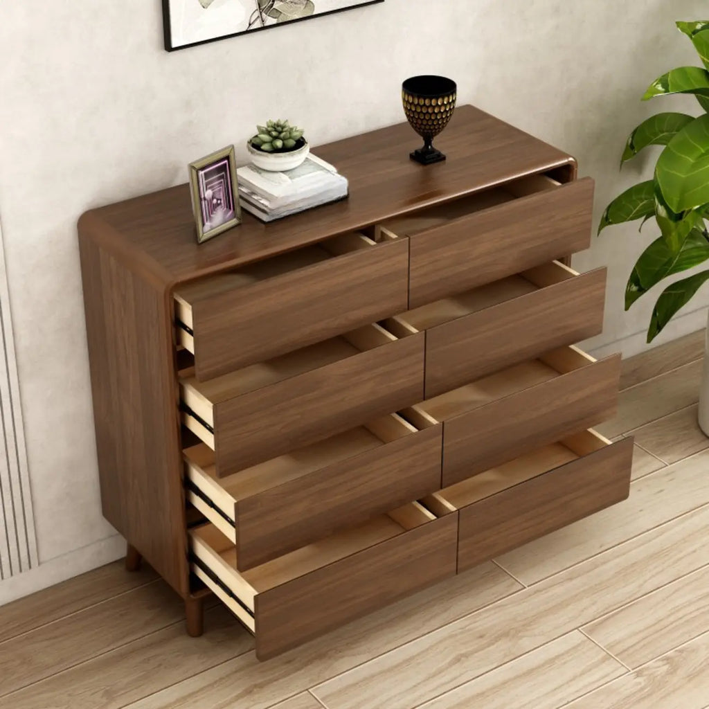 Modish Accent Cabinet for Living Room with Multiple Drawers