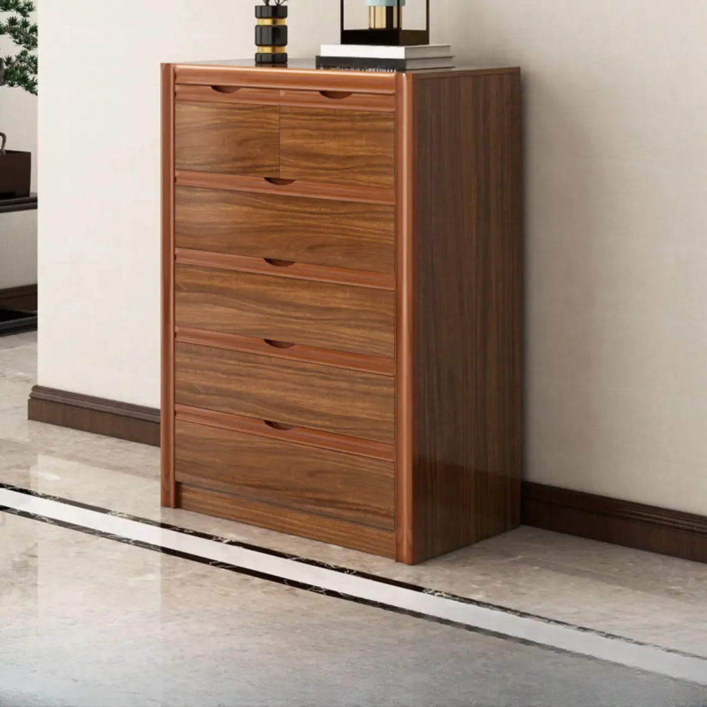Modish Accent Cabinet for Living Room with Multiple Drawers