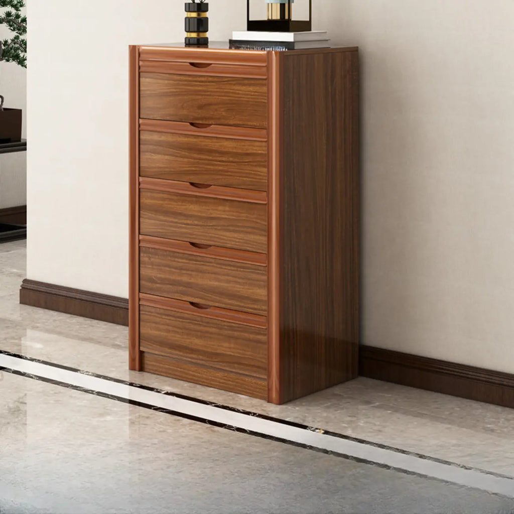 Modish Accent Cabinet for Living Room with Multiple Drawers