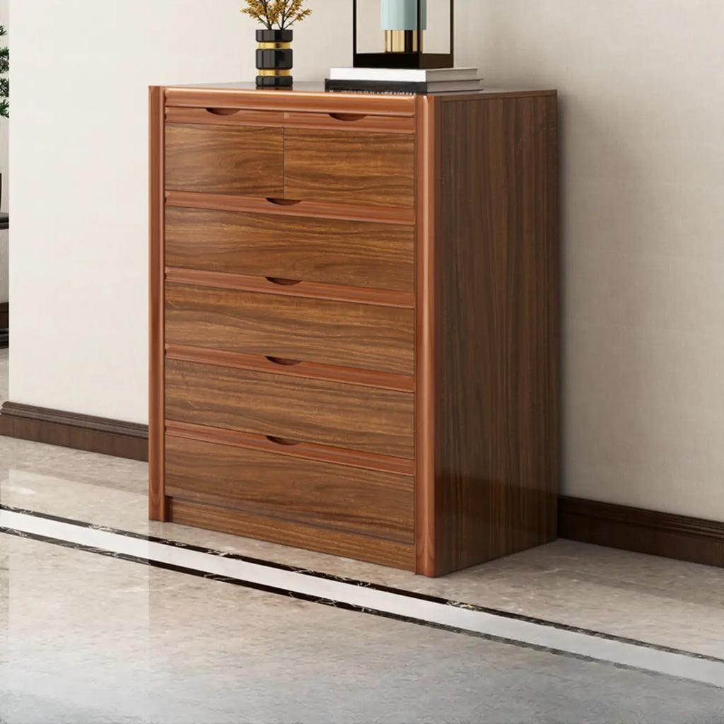 Modish Accent Cabinet for Living Room with Multiple Drawers