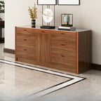 Modish Accent Cabinet for Living Room with Multiple Drawers