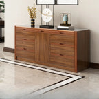 Modish Accent Cabinet for Living Room with Multiple Drawers