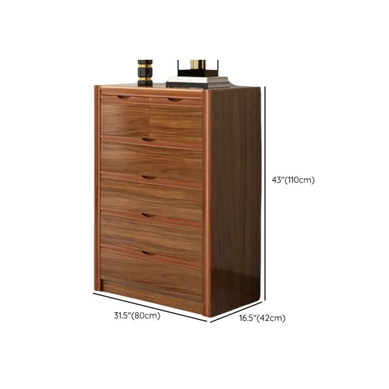 Modish Accent Cabinet for Living Room with Multiple Drawers