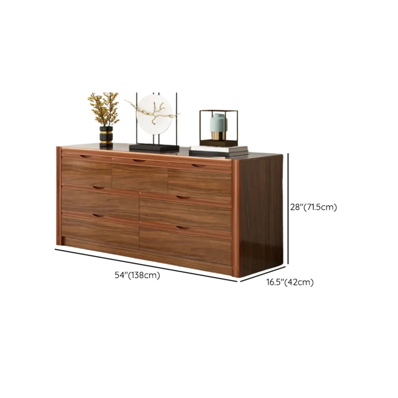 Modish Accent Cabinet for Living Room with Multiple Drawers
