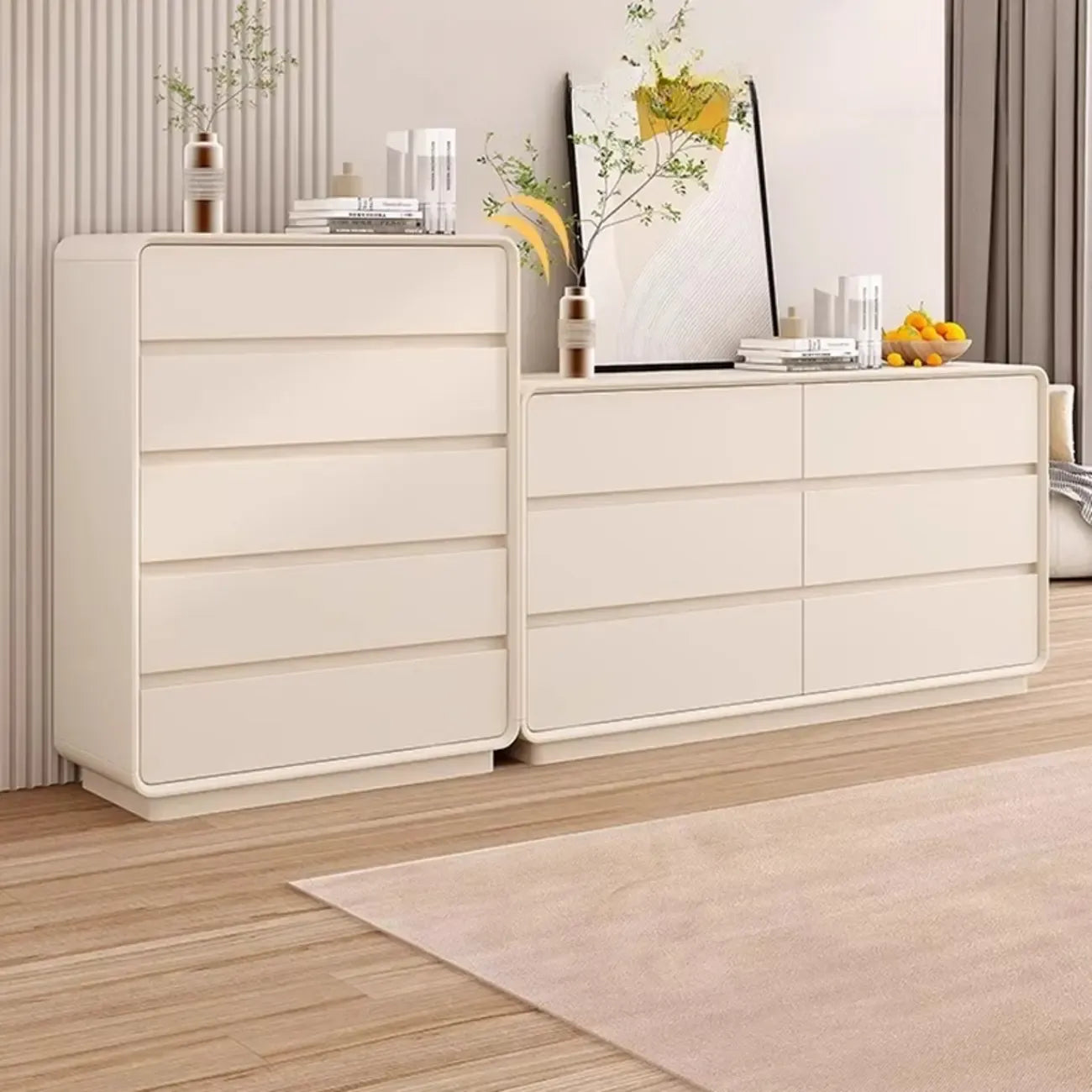 Minimalist Accent Chest for Indoor Use with Multi Drawers