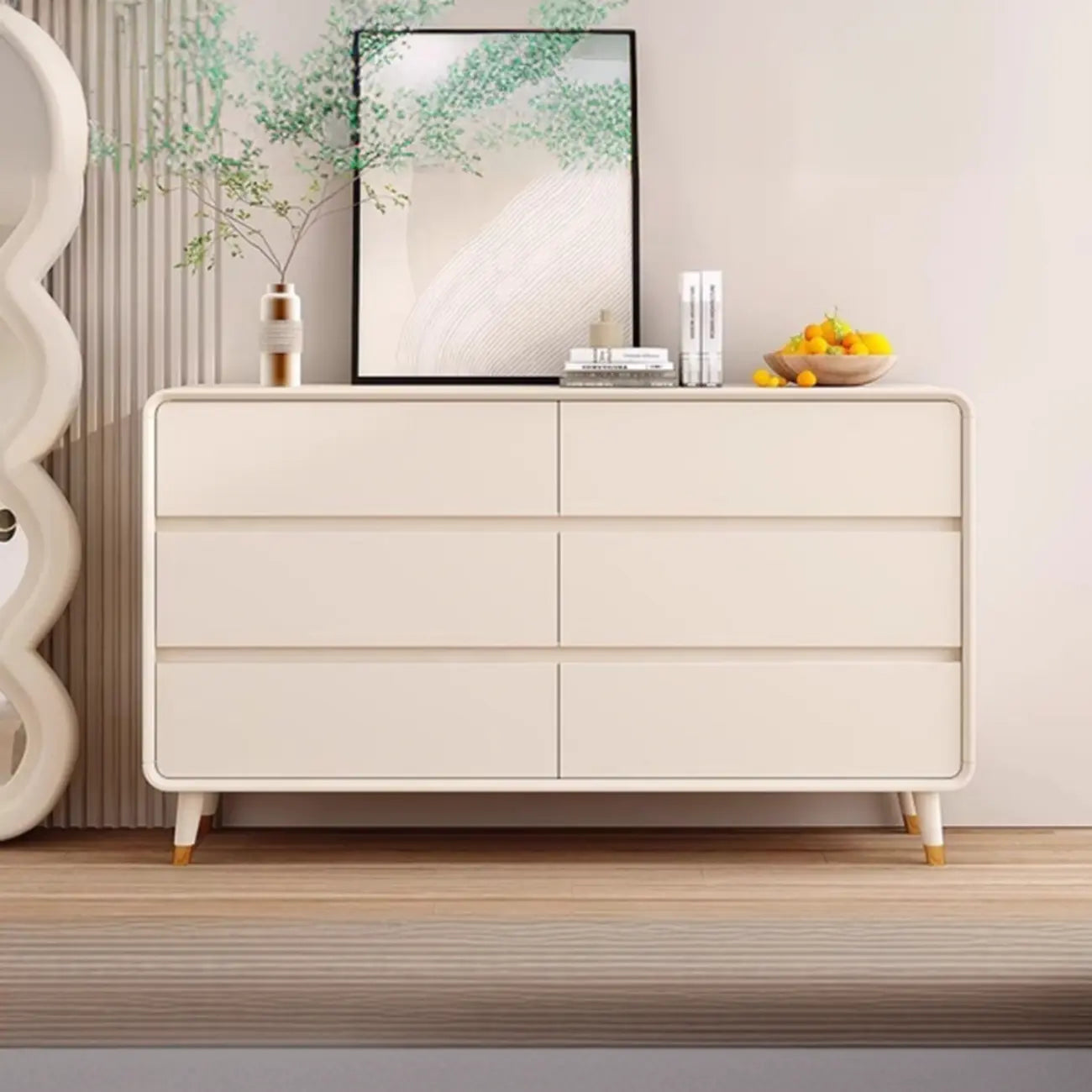 Minimalist Accent Chest for Indoor Use with Multi Drawers