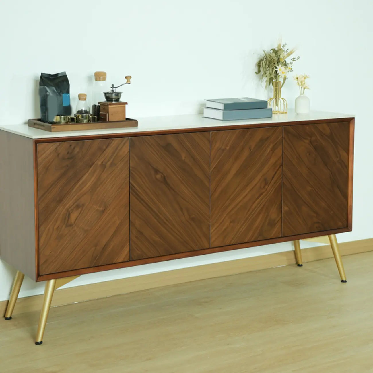 Modern Wood Sideboard Buffet Cabinet